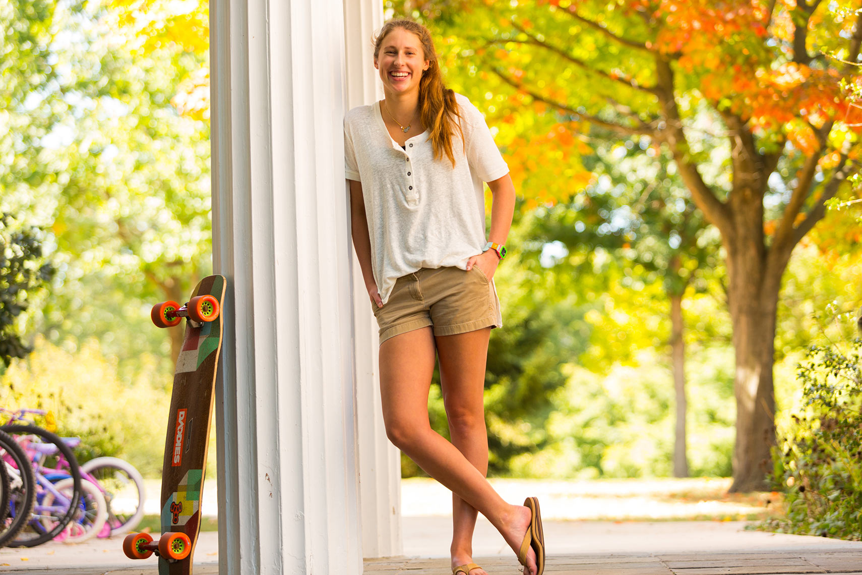 Mercersburg Academy skateboard girl Michael Branscom Photography.
