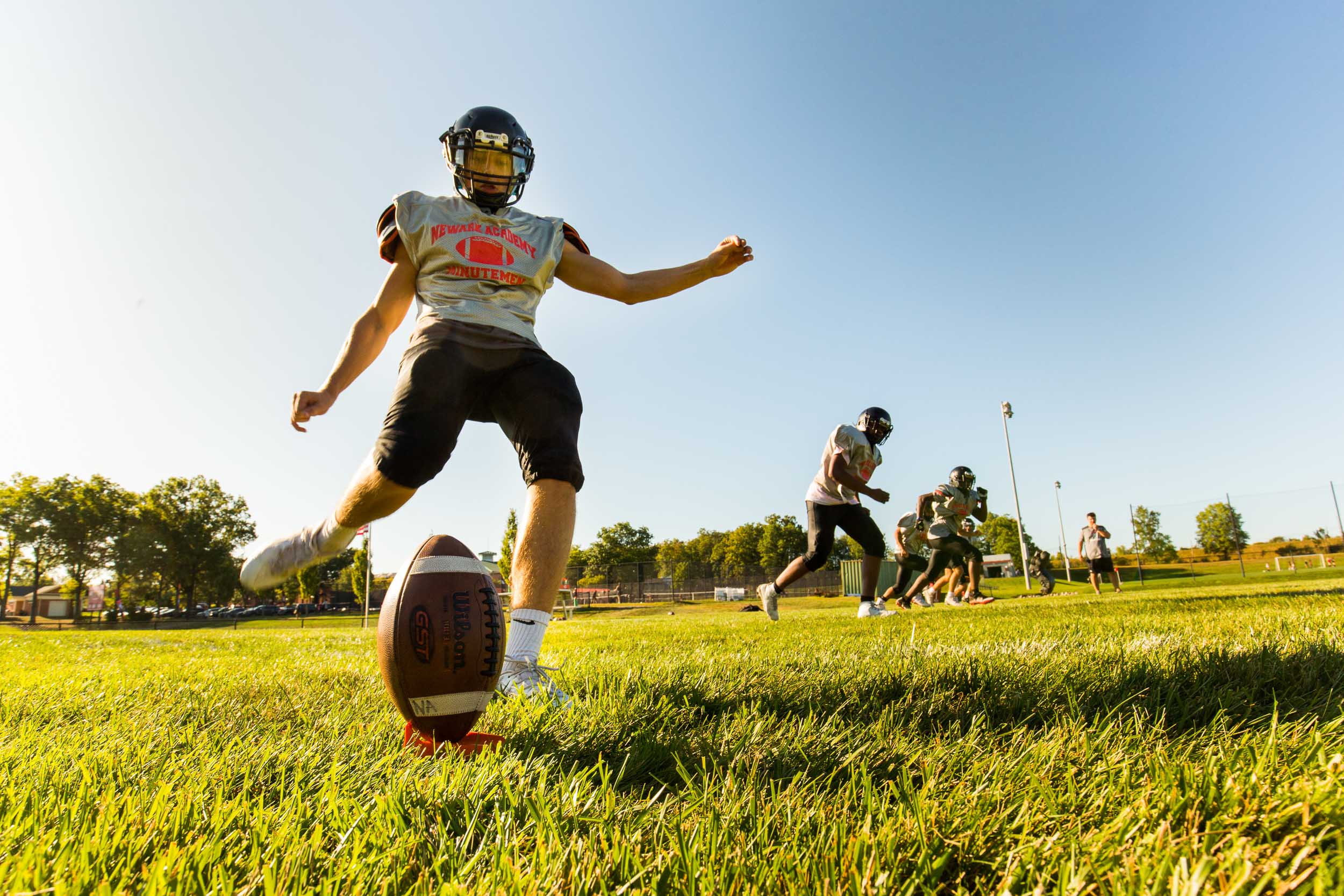 Newark Academy  football practice Michael Branscom Photography.