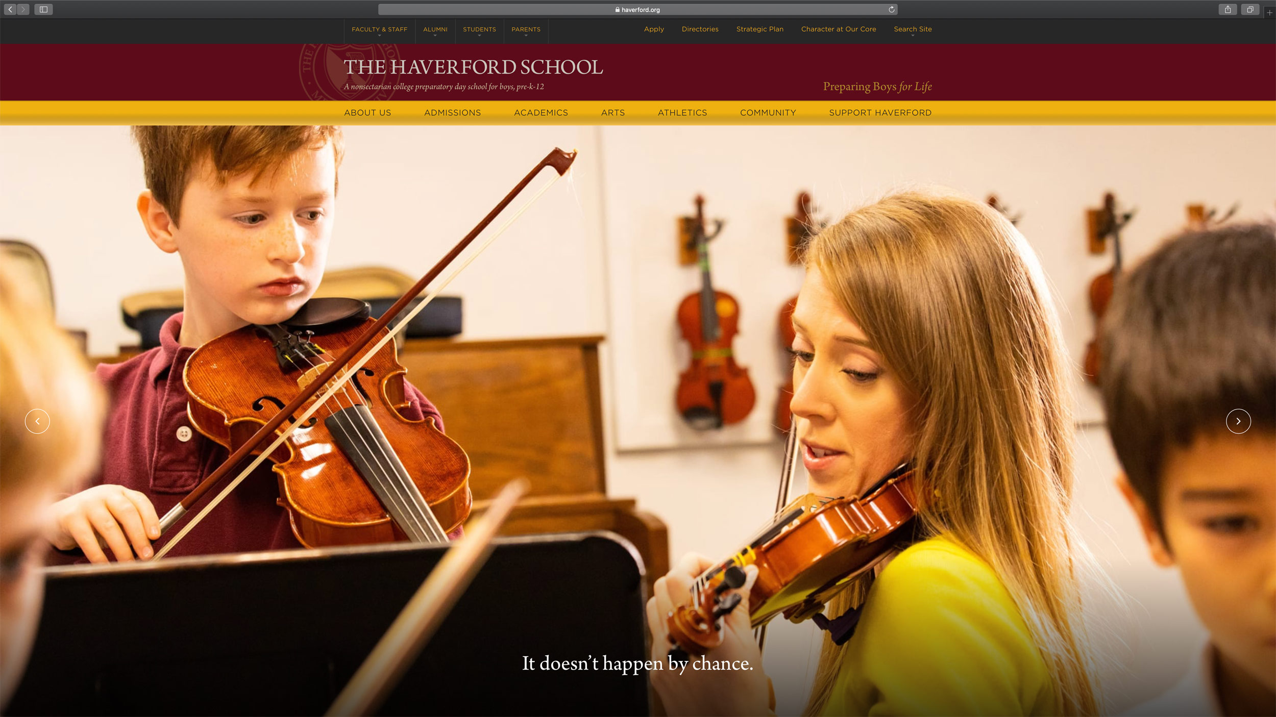 The Haverford School Website, Michael Branscom Photography.